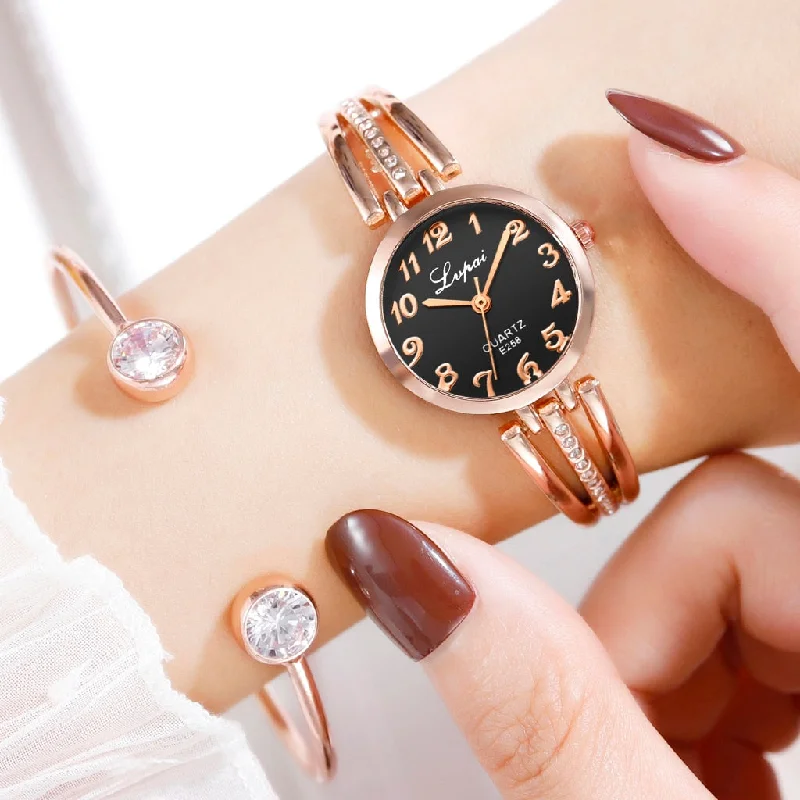 Lvpai Brand New Fashion Rhinestone Watches Women Luxury Bracelet Watches Ladies Quartz Dress Watches Reloj Mujer Dropshipping