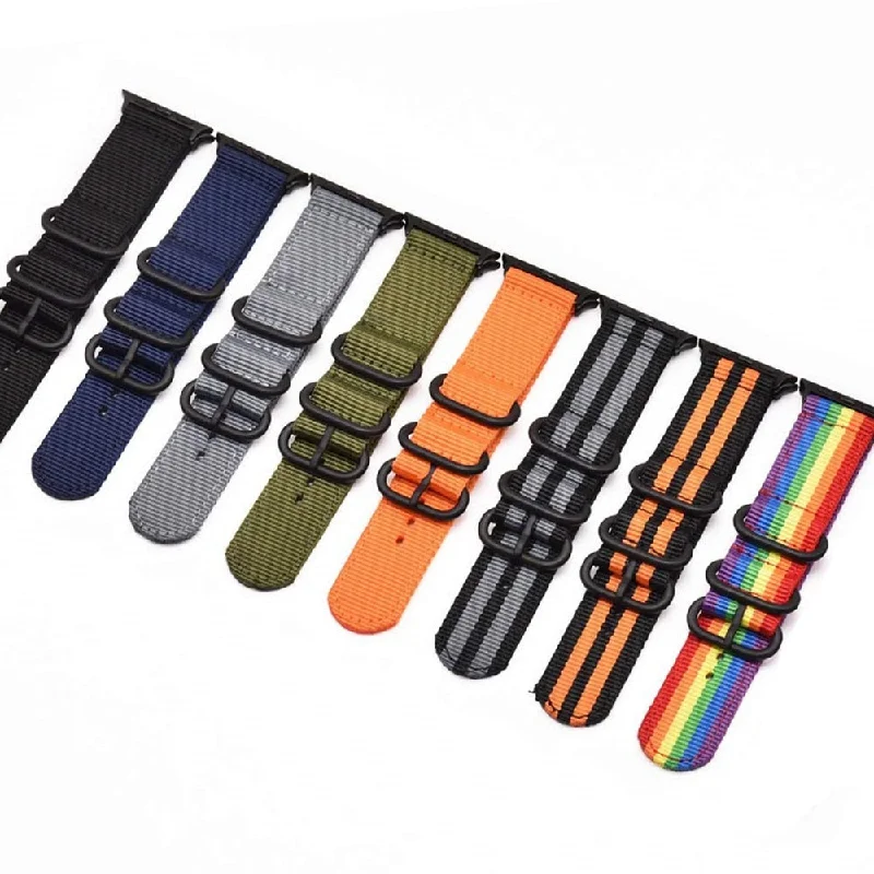 NATO Military Tactical Sports Style Nylon Straps for Apple Watch