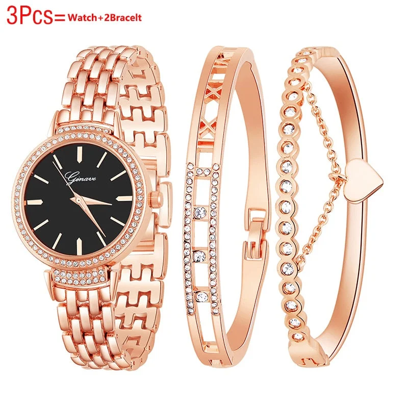 New 2020 Ladies Watch Diamond Quartz Wrist Watch Bangle Bracelets For Women Watches Fashion Female Wristwatch Relogio Feminino