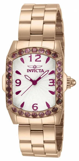 Invicta Womens 14134 Lupah Limited Edition Rose Gold Plated Purple/Pink Gemstone Watch