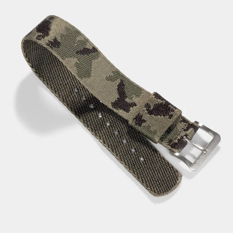 Single Pass Forest Camo Jacquard Watch Strap