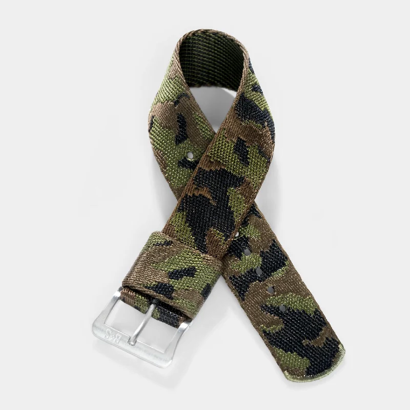 Single Pass Jungle Camo Jacquard Watch Strap