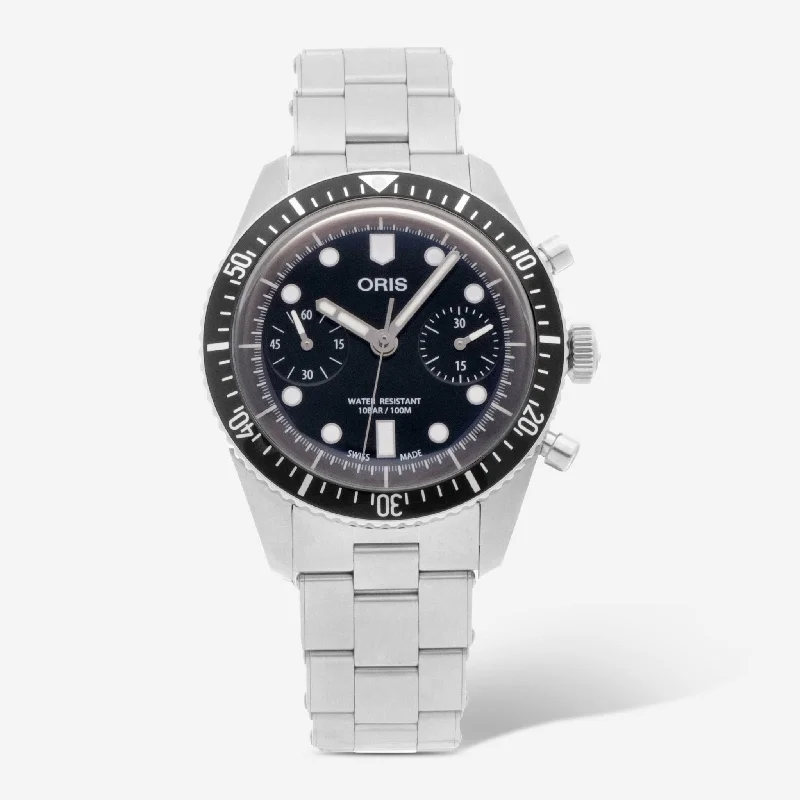 Oris Divers Sixty-Five Chronograph Stainless Steel Automatic Men's Watch 0177177914054-0782018