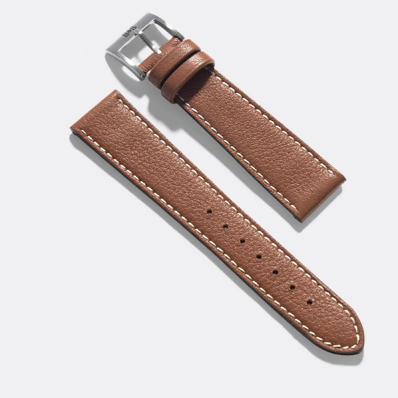 Pecan Brown Leather Watch Strap