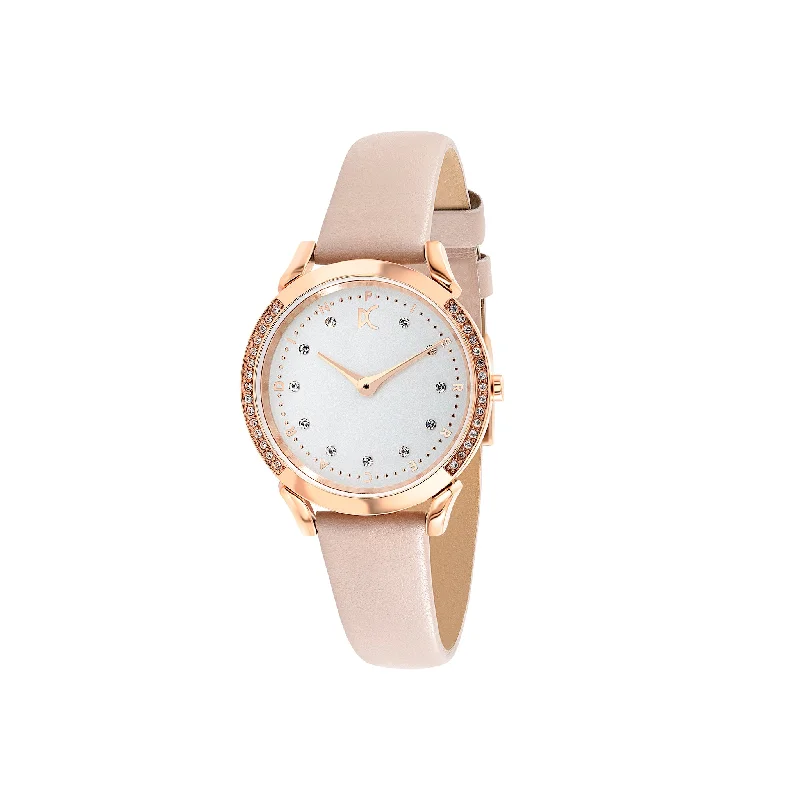 Pigalle Rose Gold Watch with Crystals and Leather Strap