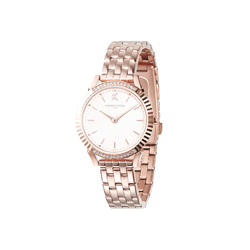 Pigalle Simplicity Rose Gold Watch with Crystals and Mother of Pearl Dial