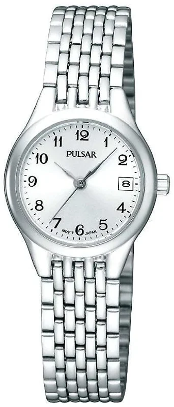 NEW Pulsar PXT815X Ladies Silver Tone Quartz Calendar Watch