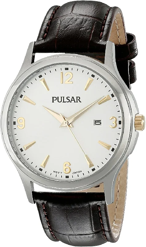 Pulsar Men's PH9073 Analog Display Analog Quartz Brown Watch