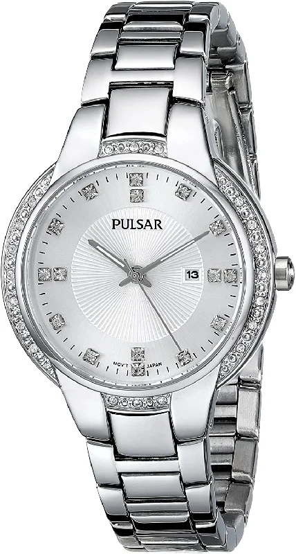 Pulsar Women's PJ2011 Analog Display Japanese Quartz Silver Watch