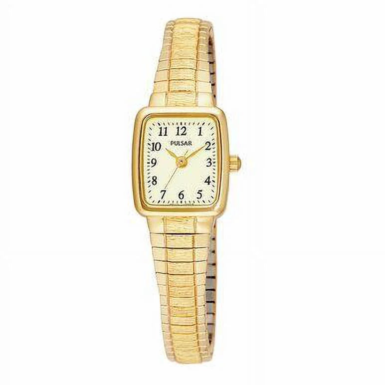 Pulsar Womens PPH520 Stainless Steel Case and Bracelet Champagne Dial Gold Watch