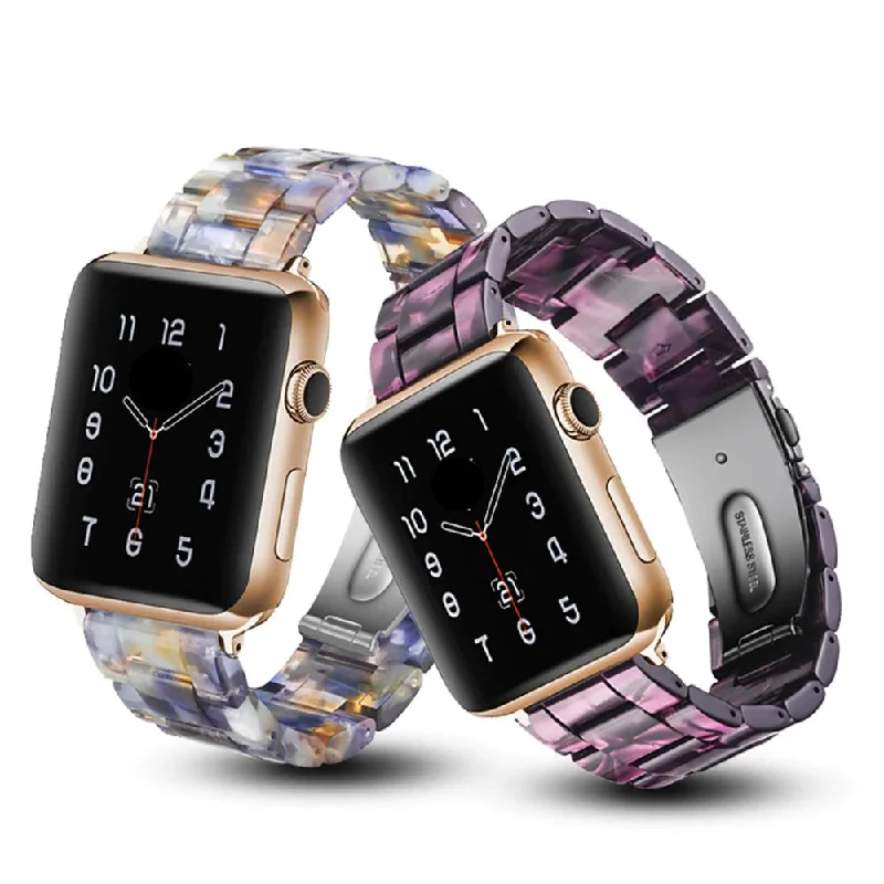 Resin Watch Strap with Stainless Steel Buckle for Apple Watch