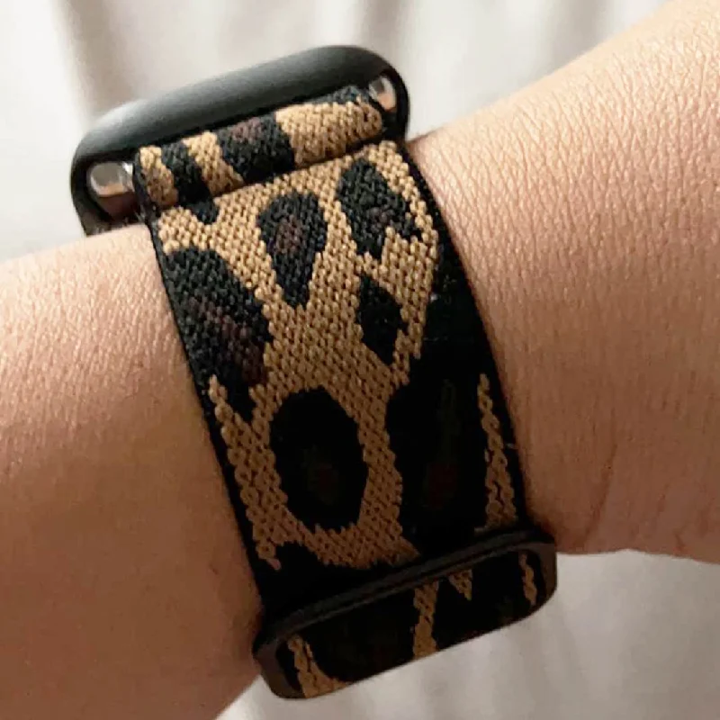 Elastic Scrunchie Style Strap with buckle for Apple Watch band