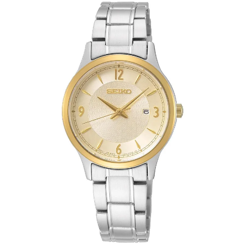 Seiko Women's Watch - Essentials Champagne Dial Stainless Steel Bracelet | SXDH04P1