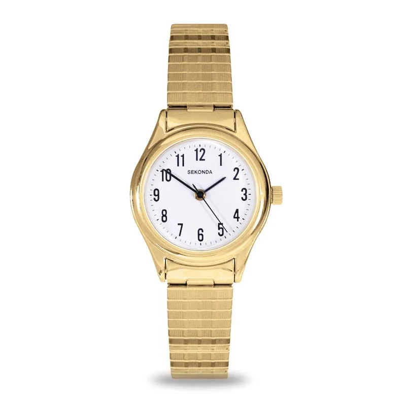 Sekonda Watch Gold Colour Expander White Dial