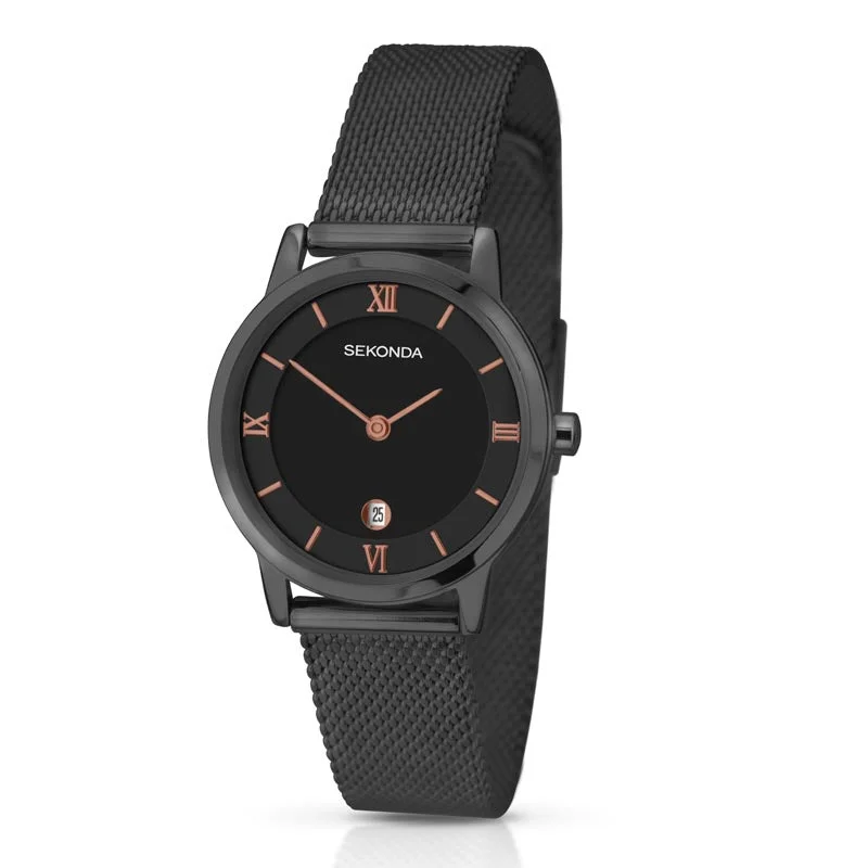 Sekonda Watch Gun Metal Mesh Strap