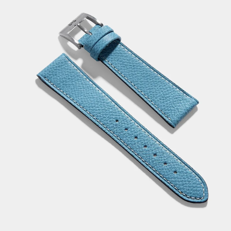 Sellier Ciel Blue Leather Watch Strap