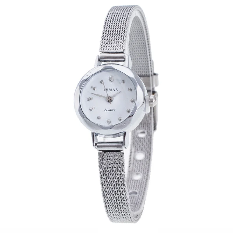 Small Round Dial Women Mesh Stainless Steel Band Quartz Watch Famous Luxury Top Brand Simple Design Ladies Wrist Watches Clock