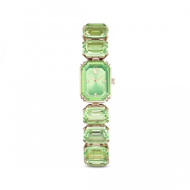 Octagon Cut Green Champagne Gold-tone Finish Watch 5630834