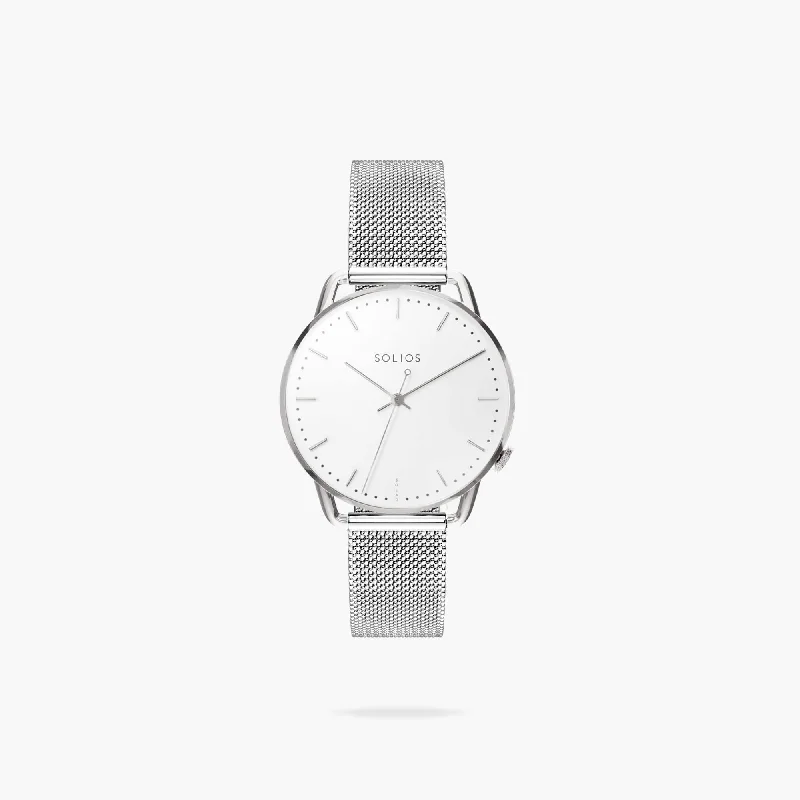 The Solar Curve Mini | White Dial - Silver Case