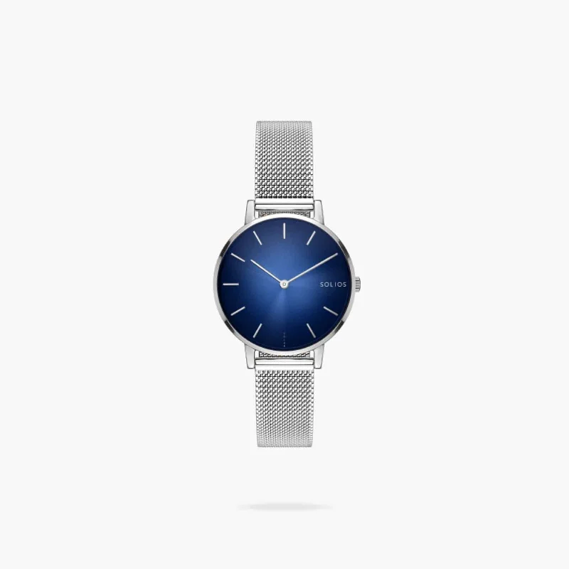 The Solar Mini | Blue Dial - Silver Case