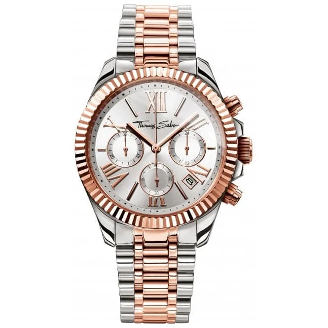 Thomas Sabo Glam & Soul Rose Gold Chronograph Watch WA0221-272-201