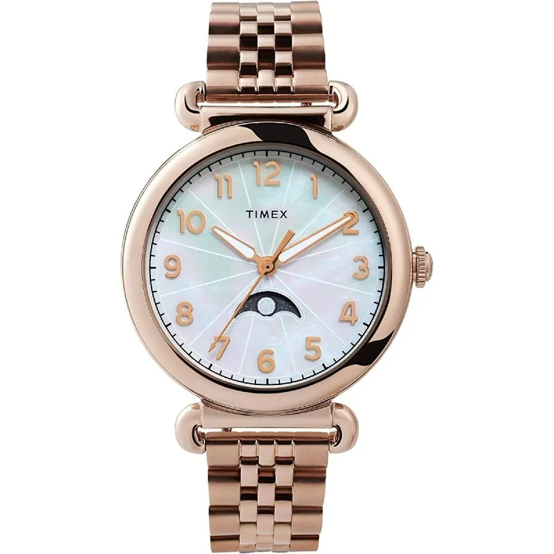 Timex Women's Watch - Heritage MOP Dial Rose Gold Tone Bracelet | TW2T89400VQ