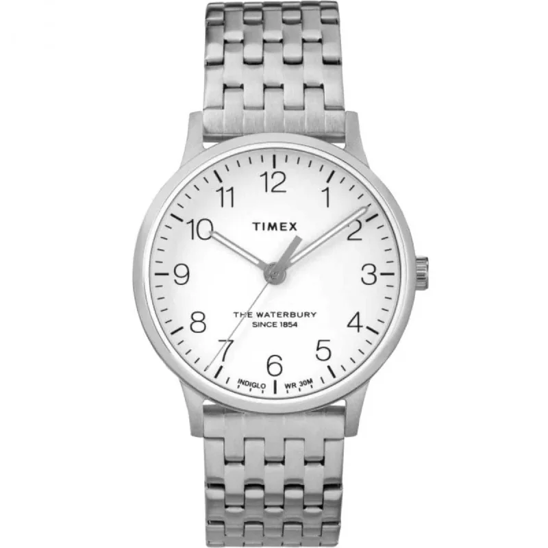 Timex Women's Watch - Waterbury Quartz White Dial Stainless Steel Bracelet | Tw2R72600