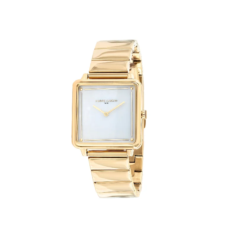 Vendôme Mother of Pearl Gold Watch with Link Metal Strap