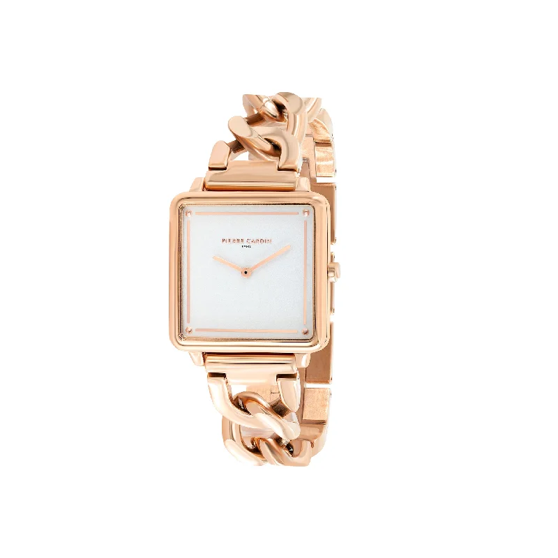 Vendôme Rose Gold Watch with Chain Metal Strap