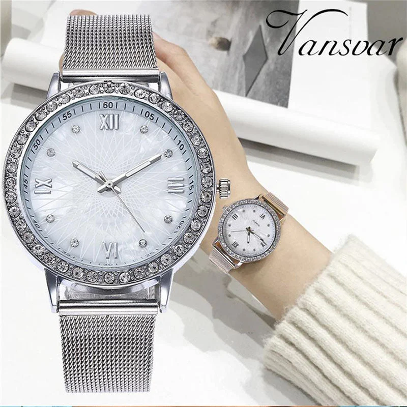 Watches women fashion watch 2018 luxury brand Quartz Watch lady Mesh Stainless Steel Womens Watches Relogio Feminino Clock