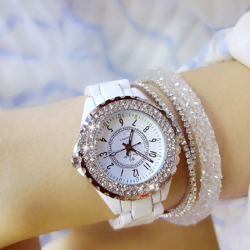 Women's Quartz Watches Full Diamond Luxury Women's Watch Clothing Accessories Watches For Women Ladies Clock Moda Feminina Gift